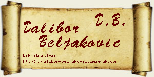 Dalibor Beljaković vizit kartica